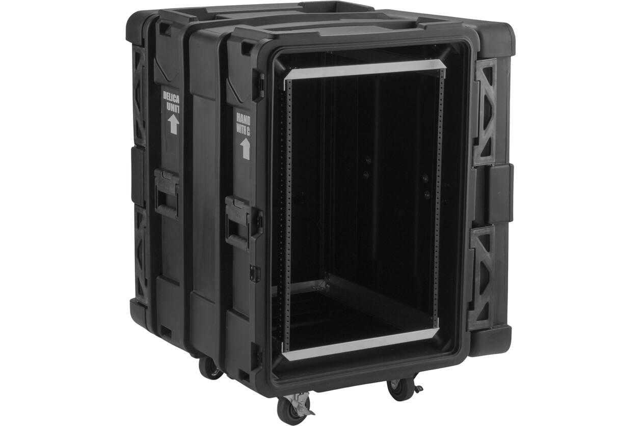 SKB - rSeries - 16U Shock Rack - Zwart - 24-inch diep - met Wielen
