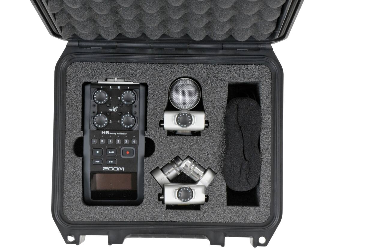SKB - iSeries 0907-4 - Waterdichte Koffer - Zwart - Zoom H6 Recorder Inlay