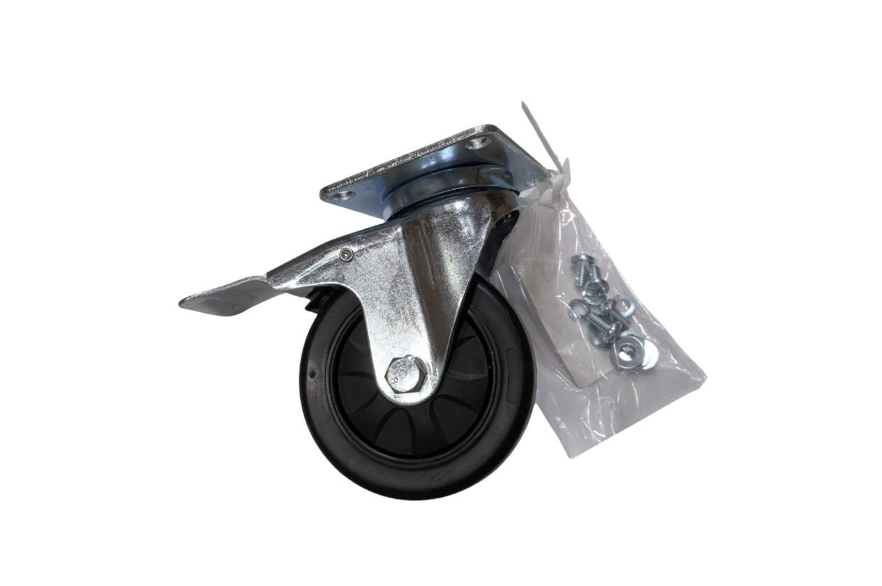 SKB – Accessoires – 10 cm Wiel met Rem in Metalen Behuizing