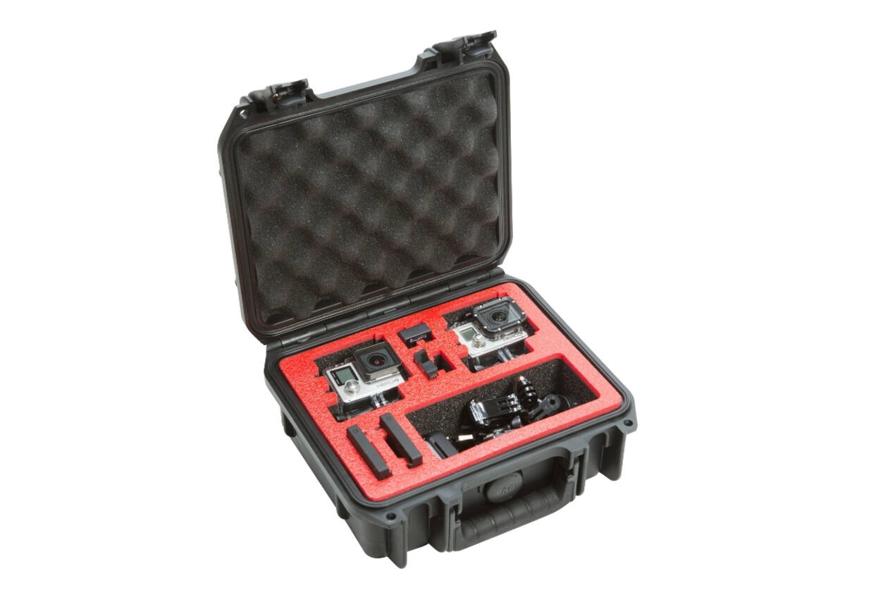 SKB - iSeries - Waterdichte Koffer - Zwart - Dubbele GoPro Inlay