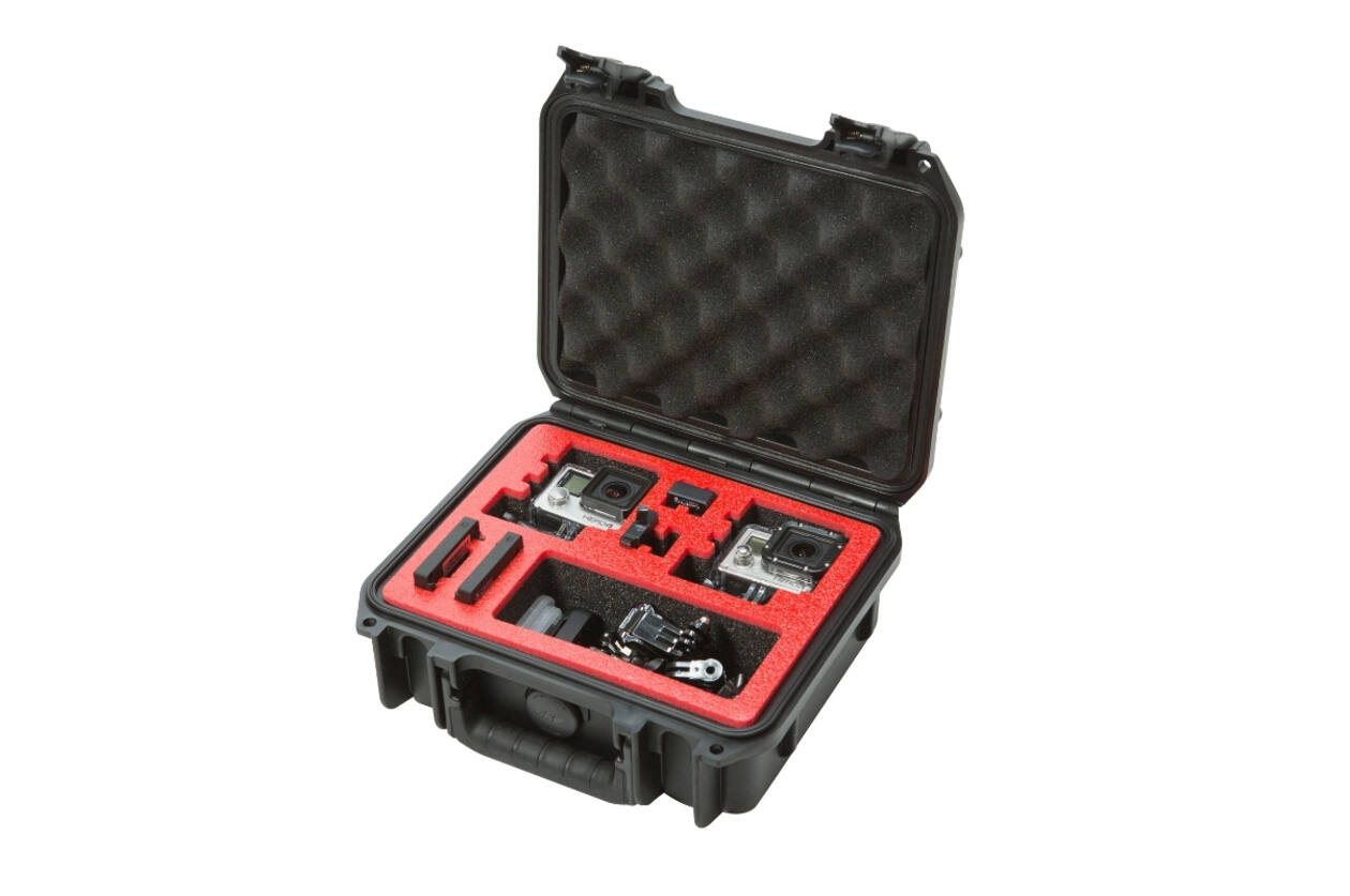 SKB - iSeries - Waterdichte Koffer - Zwart - Dubbele GoPro Inlay