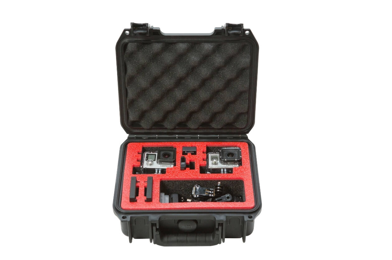 SKB - iSeries - Waterdichte Koffer - Zwart - Dubbele GoPro Inlay