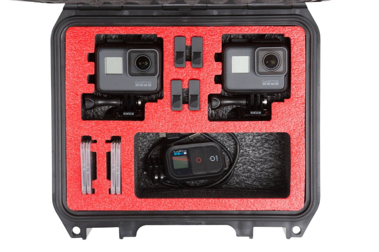 SKB - iSeries - Waterdichte Koffer - Zwart - Dubbele GoPro Inlay