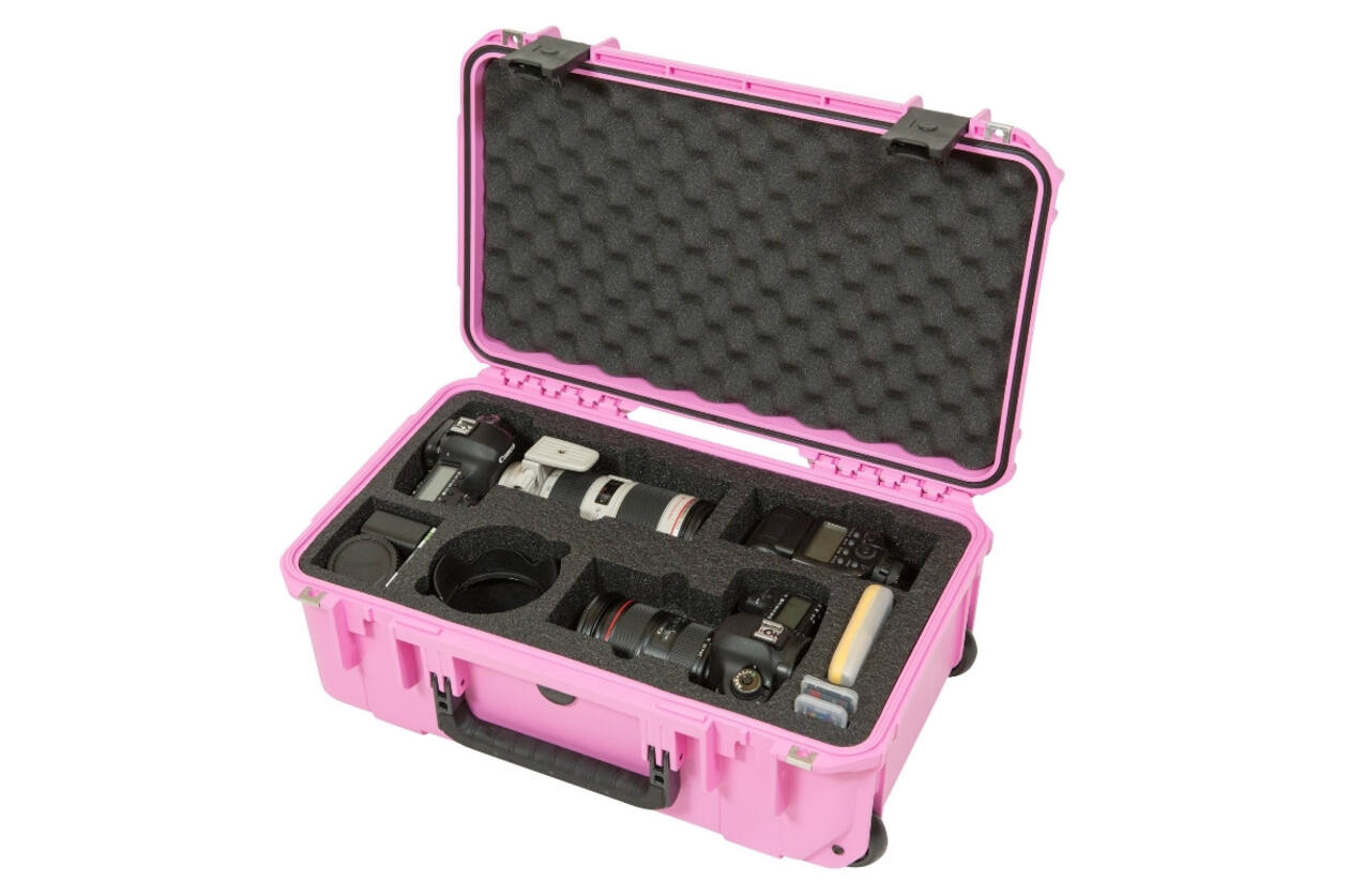 SKB - iSeries - Waterdichte Koffer - Roze - Twee DSLR’s en Twee Lenzen Inlay