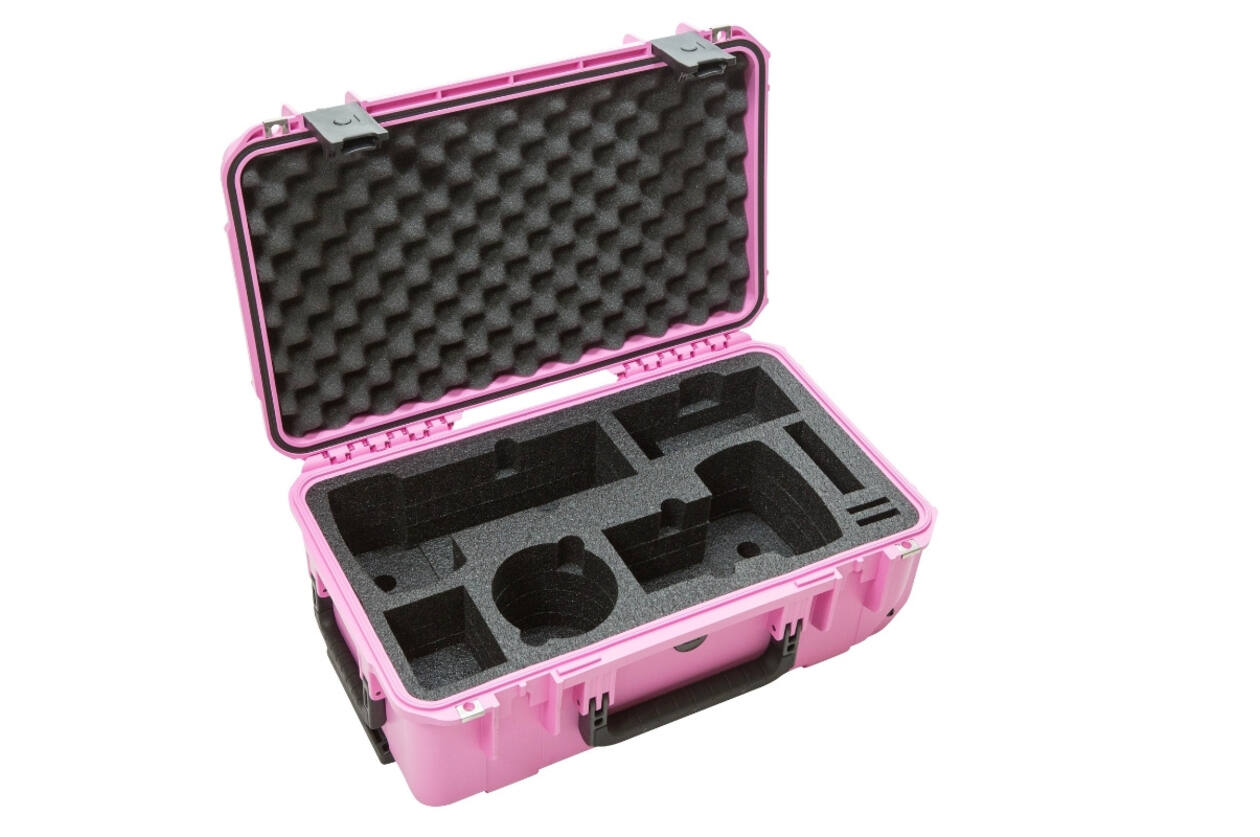 SKB - iSeries - Waterdichte Koffer - Roze - Twee DSLR’s en Twee Lenzen Inlay