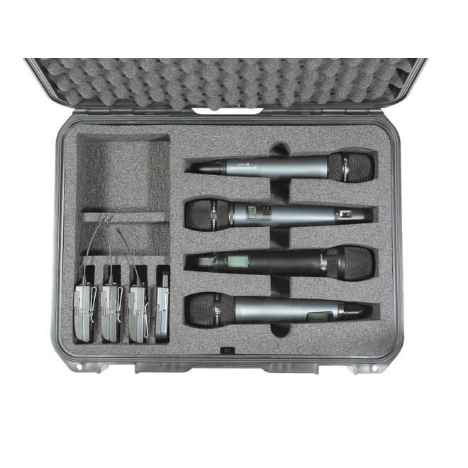 SKB - iSeries 1813-5 - Waterdichte Koffer - Zwart - Vier Draadloze Microfoons Inlay