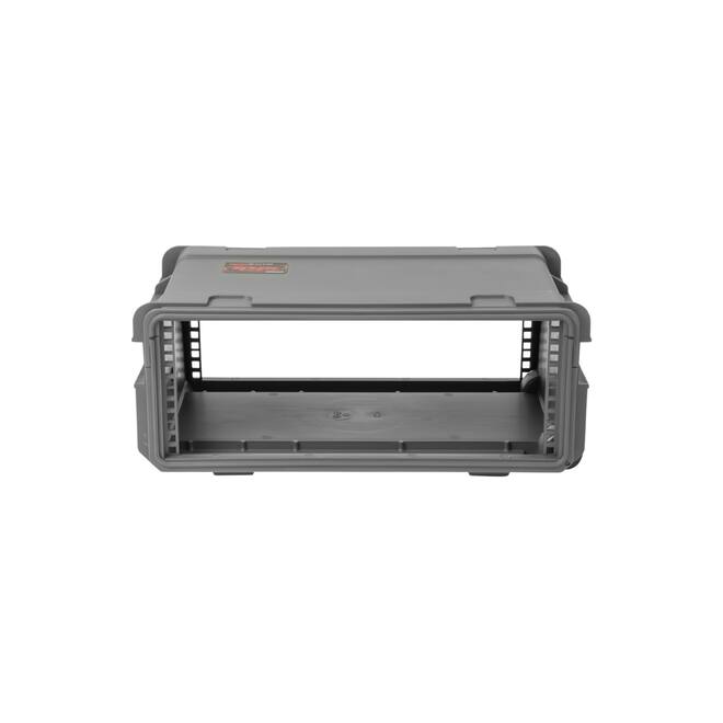 SKB - Donkergrijze 4U - Injectiegegoten 11-inch diepe Rack - met Wielen en Handvat