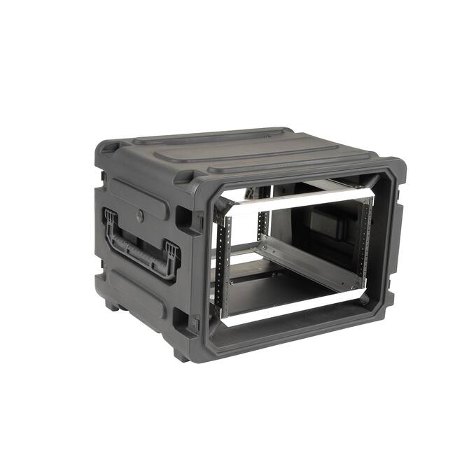SKB - rSeries - 6U Rijdende Shock Rack - Zwart - 20-inch diep - met Wielen