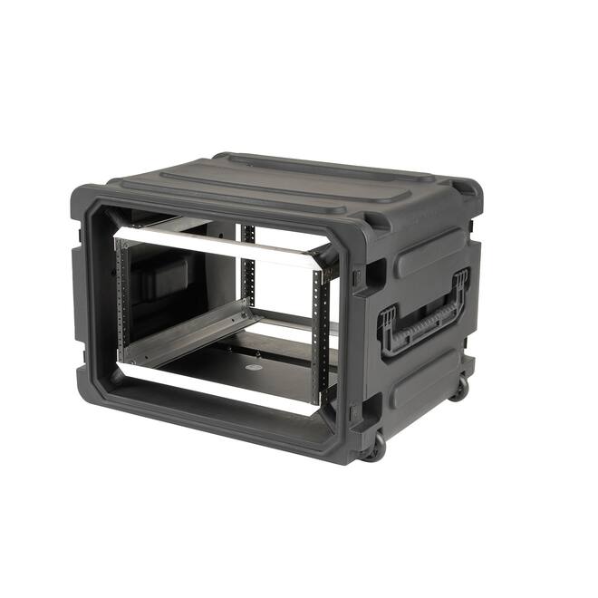 SKB - rSeries - 6U Rijdende Shock Rack - Zwart - 20-inch diep - met Wielen