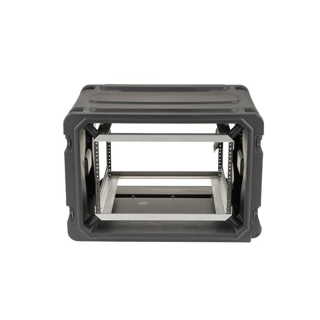 SKB - rSeries - 6U Rijdende Shock Rack - Zwart - 20-inch diep - met Wielen