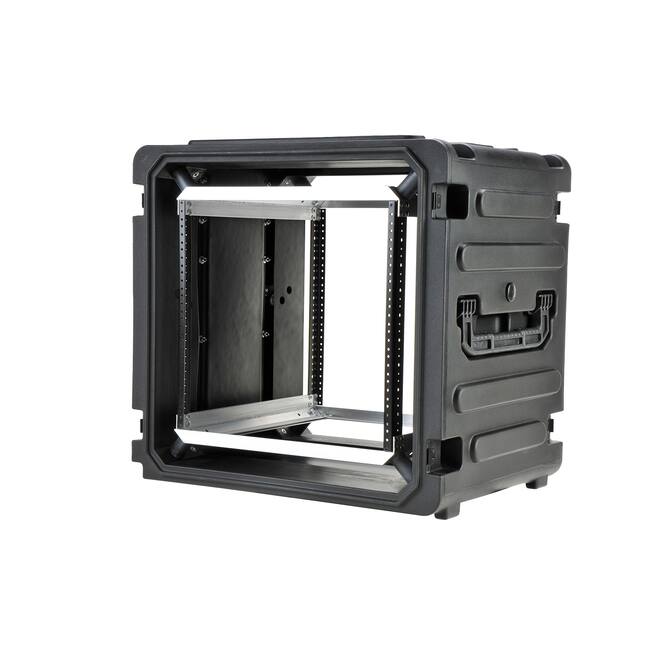 SKB - rSeries - 10U Rijdende Shock Rack - Zwart - 20-inch diep - met Wielen