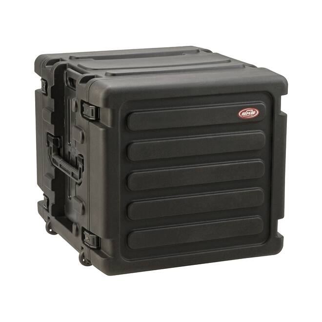 SKB - rSeries - 10U Rijdende Shock Rack - Zwart - 20-inch diep - met Wielen