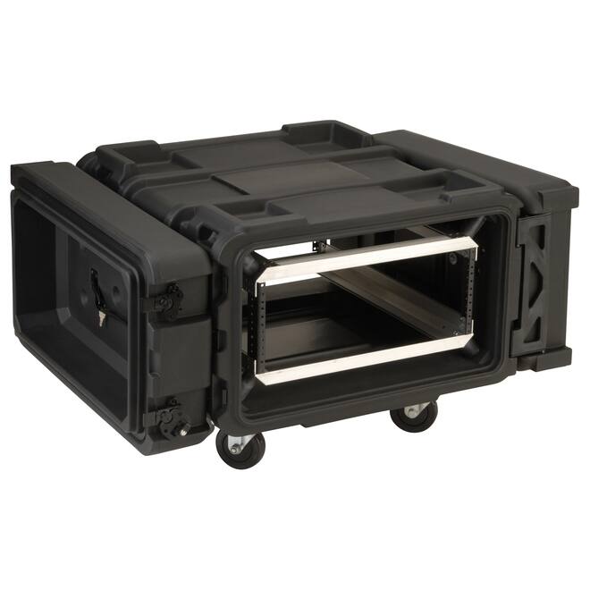 SKB - rSeries - 4U Shock Rack - Zwart - 24-inch diep - met Wielen