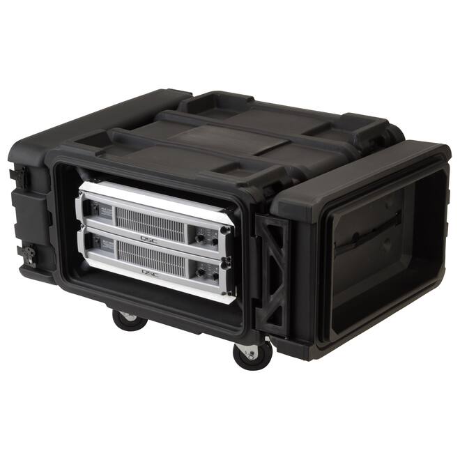 SKB - rSeries - 4U Shock Rack - Zwart - 24-inch diep - met Wielen