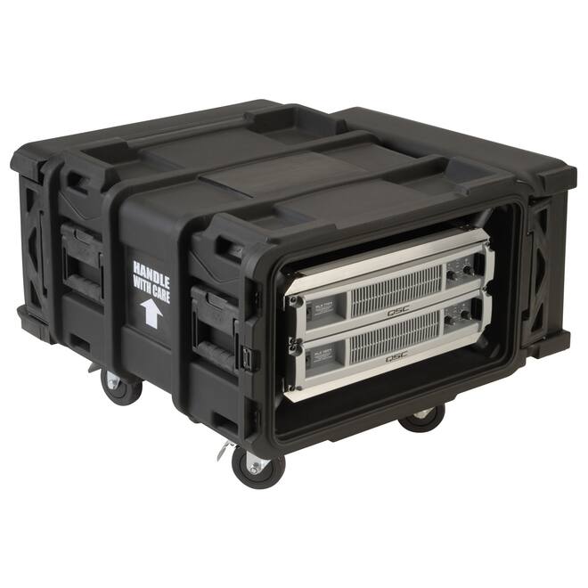 SKB - rSeries - 4U Shock Rack - Zwart - 24-inch diep - met Wielen