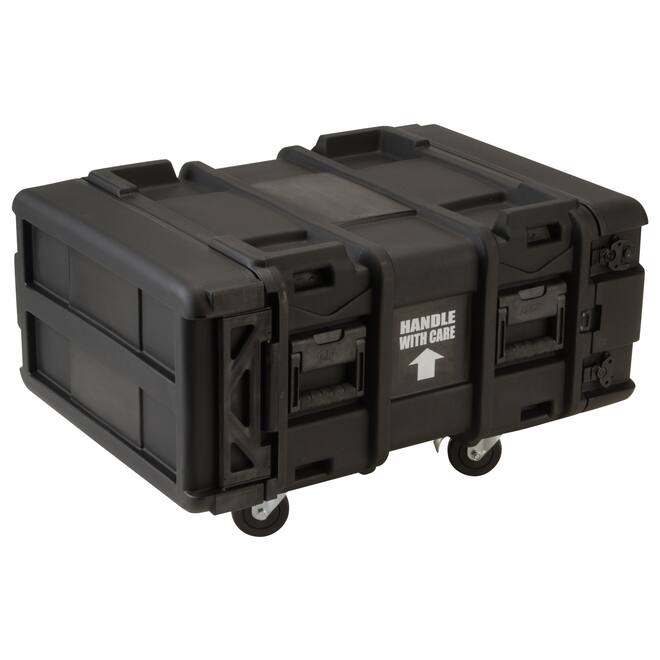 SKB - rSeries - 4U Shock Rack - Zwart - 24-inch diep - met Wielen