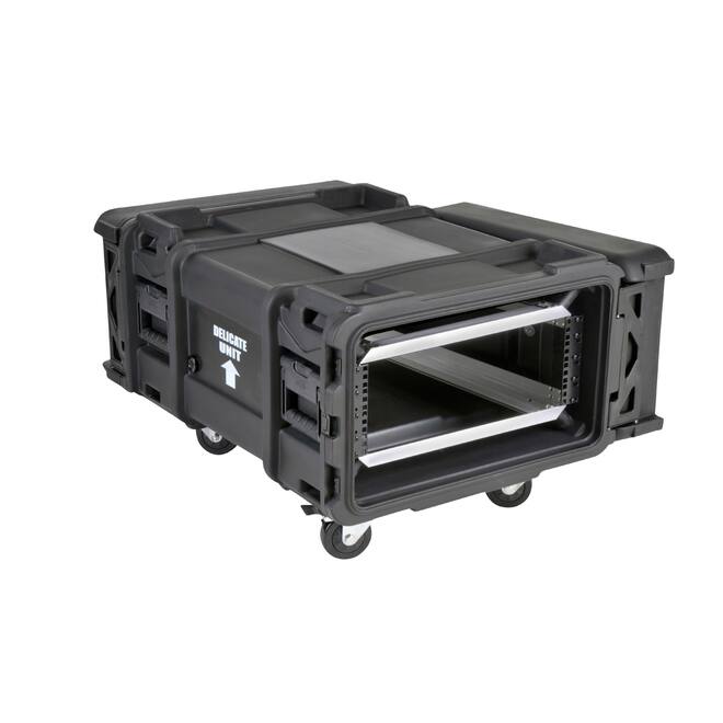 SKB - rSeries - 4U Shock Rack - Zwart - 28-inch diep - met Wielen