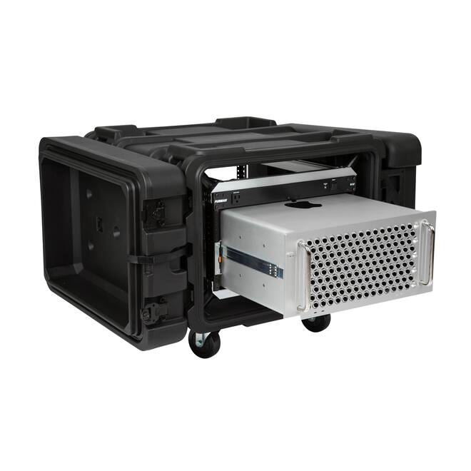 SKB - rSeries - 6U Shock Rack - Zwart - 24-inch diep - met Wielen