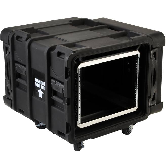 SKB - rSeries - 8U Shock Rack - Zwart - 24-inch diep - met Wielen