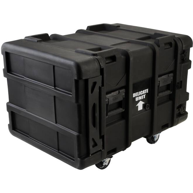 SKB - rSeries - 8U Shock Rack - Zwart - 24-inch diep - met Wielen