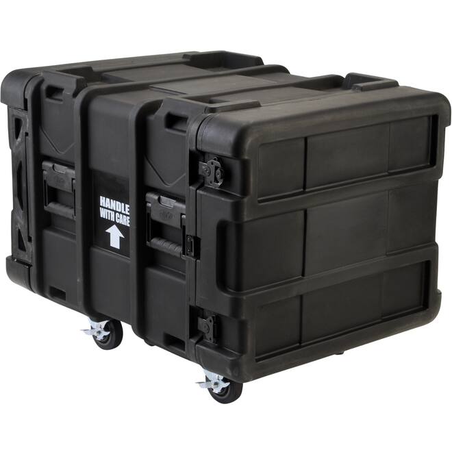 SKB - rSeries - 8U Shock Rack - Zwart - 24-inch diep - met Wielen