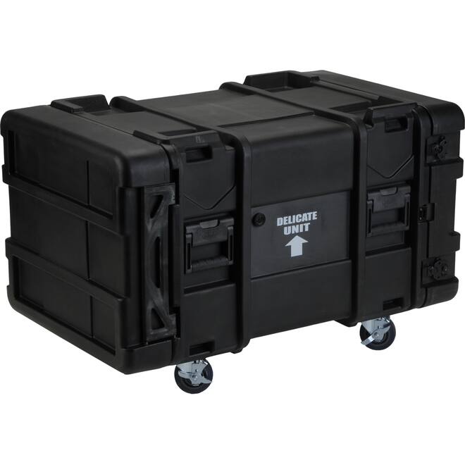 SKB - rSeries - 8U Shock Rack - Zwart - 28-inch diep - met Wielen