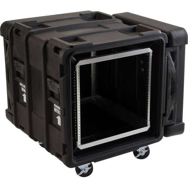 SKB - rSeries - 10U Shock Rack - Zwart - 24-inch diep - met Wielen