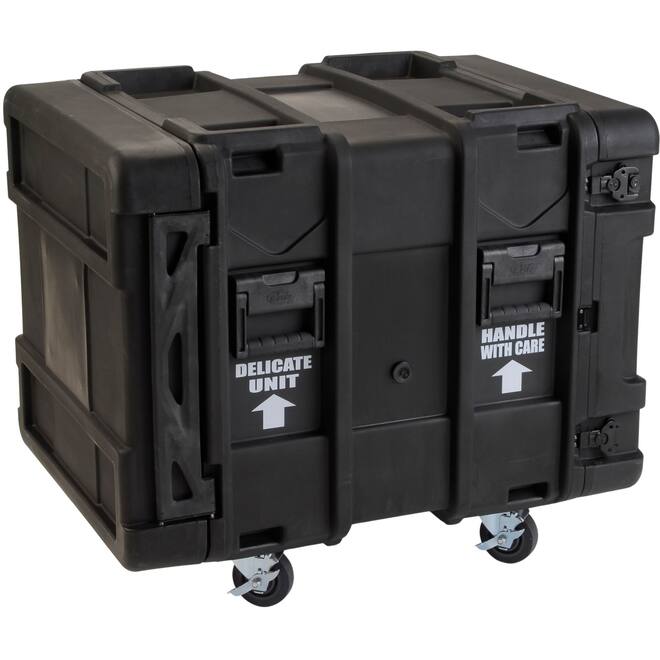 SKB - rSeries - 10U Shock Rack - Zwart - 24-inch diep - met Wielen