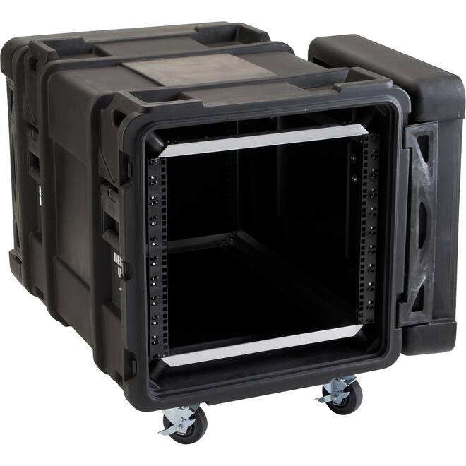 SKB - rSeries - 10U Shock Rack - Zwart - 28-inch diep - met Wielen