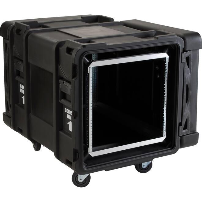 SKB - rSeries - 10U Shock Rack - Zwart - 30-inch diep - met Wielen