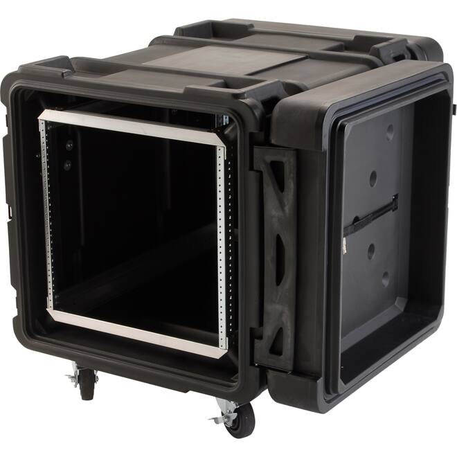 SKB - rSeries - 10U Shock Rack - Zwart - 30-inch diep - met Wielen