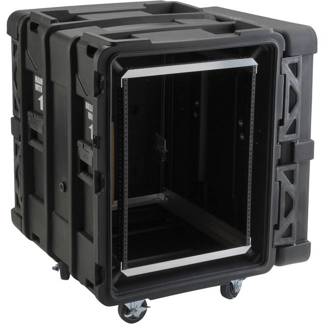 SKB - rSeries - 14U Shock Rack - Zwart - 24-inch diep - met Wielen