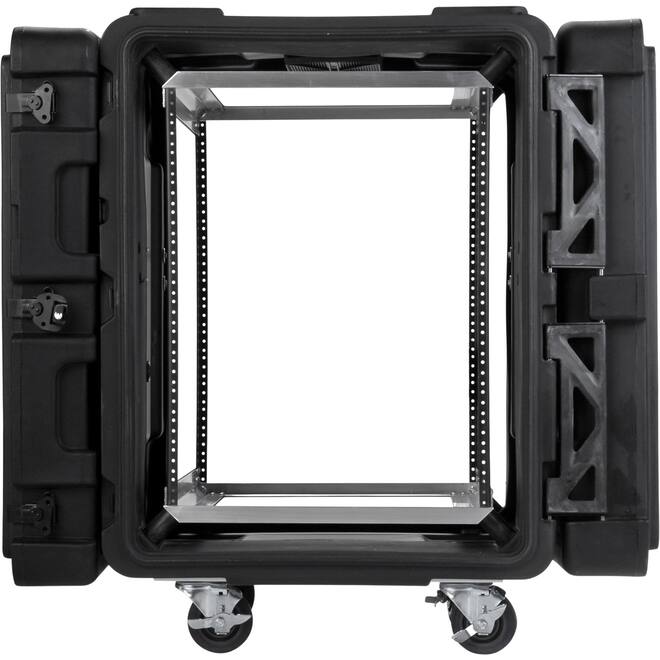 SKB - rSeries - 14U Shock Rack - Zwart - 24-inch diep - met Wielen