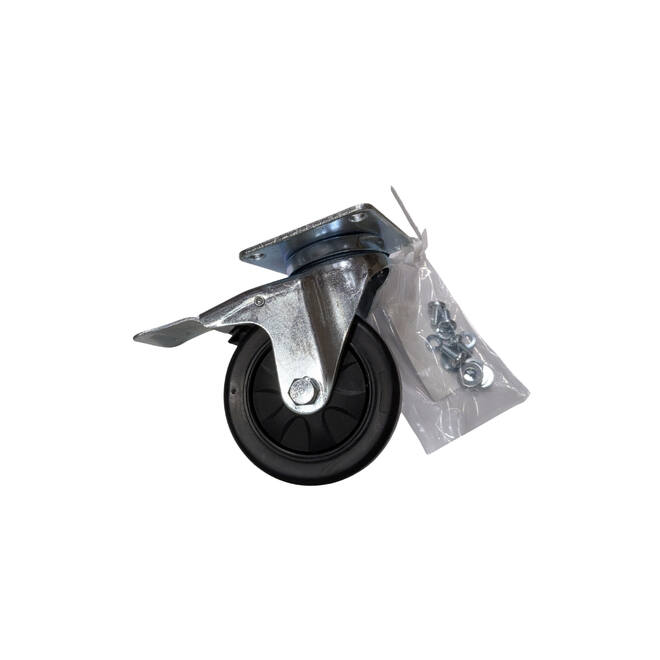 SKB – Accessoires – 10 cm Wiel met Rem in Metalen Behuizing