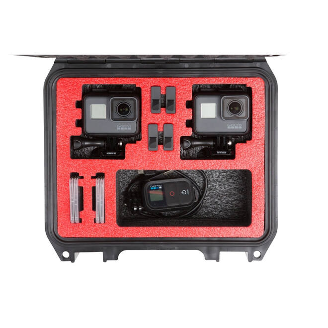 SKB - iSeries - Waterdichte Koffer - Zwart - Dubbele GoPro Inlay