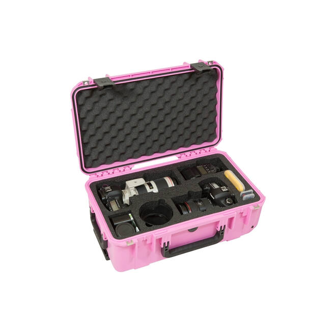 SKB - iSeries - Waterdichte Koffer - Roze - Twee DSLR’s en Twee Lenzen Inlay