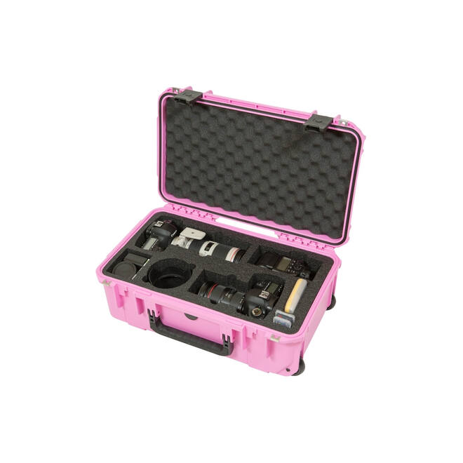 SKB - iSeries - Waterdichte Koffer - Roze - Twee DSLR’s en Twee Lenzen Inlay
