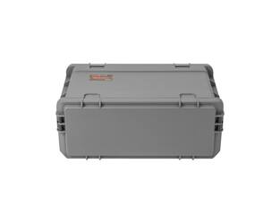 SKB - Donkergrijze 4U - Injectiegegoten 11-inch diepe Rack - met Wielen en Handvat