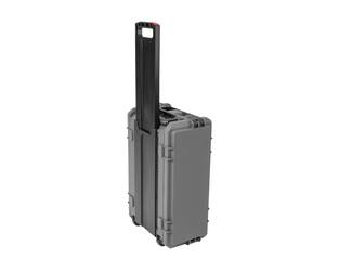 SKB - Donkergrijze 4U - Injectiegegoten 11-inch diepe Rack - met Wielen en Handvat