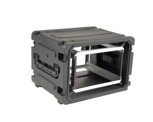 SKB - rSeries - 6U Rijdende Shock Rack - Zwart - 20-inch diep - met Wielen