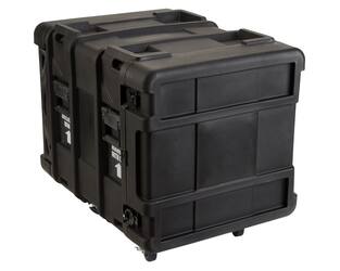SKB - rSeries - 10U Shock Rack - Zwart - 24-inch diep - met Wielen
