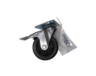 SKB – Accessoires – 10 cm Wiel met Rem in Metalen Behuizing